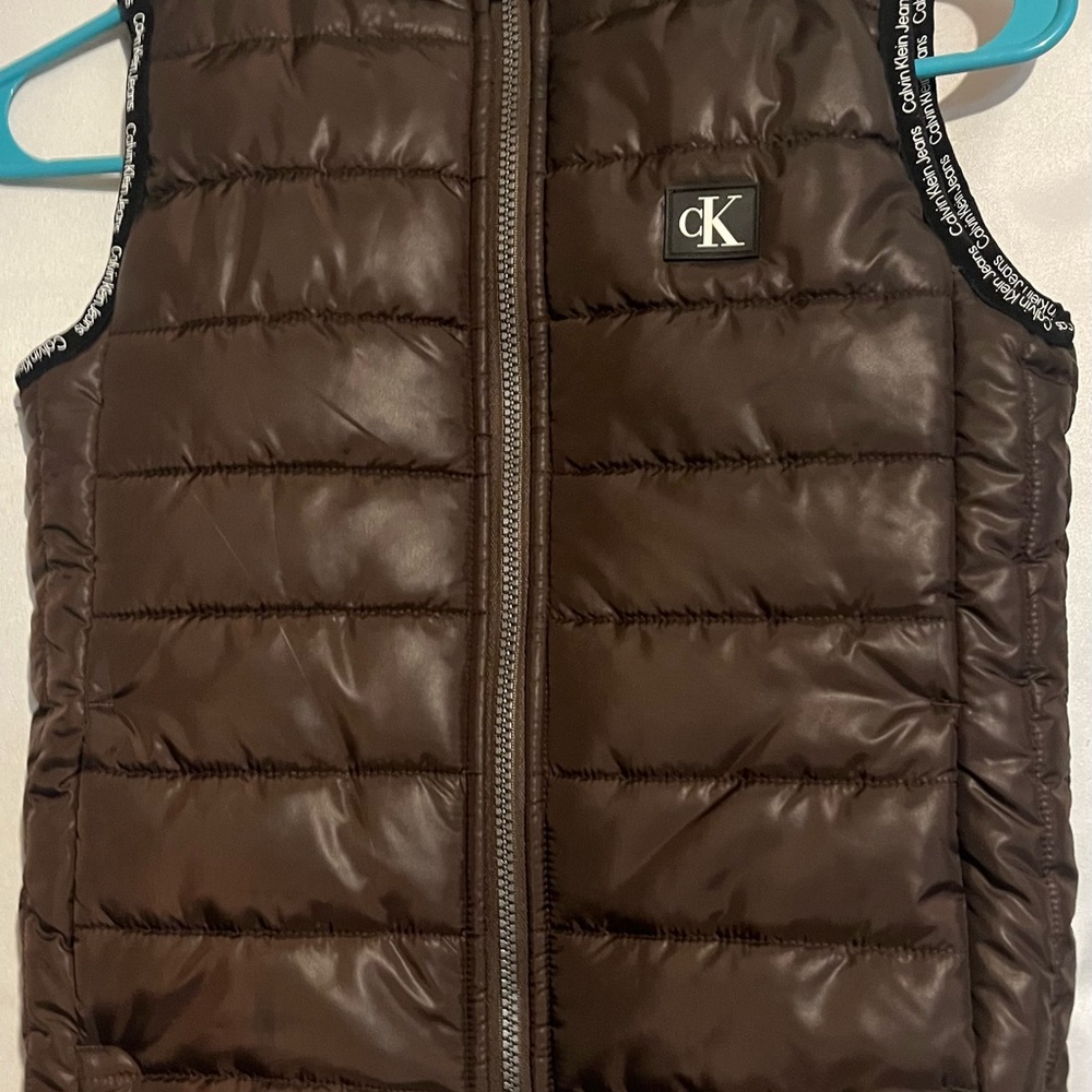 Calvin Klein Jeans Dark Brown Puffer Vest